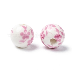 Floral Printed Porcelain Beads&nbsp;PORC-Q201-10mm-3
