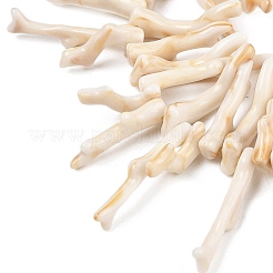 不透明アクリル模造サンゴビーズ連売り  ナゲット  ミックスカラー  27~47x12~18x5~6mm  穴：1.5mm  約100個/連  22.24''~22.44''（56.5~57センチメートル）&nbsp;SACR-P033-01A