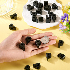 アクリルヨーロピアンビーズ  大穴ビーズ  文字p  21x17.5x13.5mm  穴：6mm&nbsp;OACR-TAC0013-14P