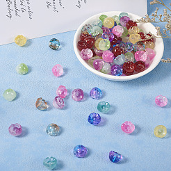 128Pcs 8 Colors Transparent Spray Painted Glass Beads&nbsp;GLAA-TA0001-26