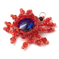 Seed Beads Beaded Charms&nbsp;PALLOY-MZ00343