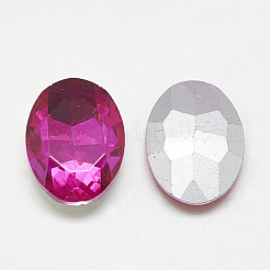 Pointed Back Glass Rhinestone Cabochons&nbsp;RGLA-T080-10x14mm-09