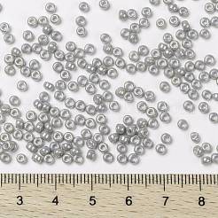 MIYUKIラウンドロカイユビーズ  日本製シードビーズ  （rr1866)不透明な灰色の光沢  8/0  3mm  穴：1mm  約422~455PCS /ボトル  10 G /ボトル&nbsp;SEED-JP0009-RR1866