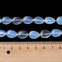 オパールビーズ連売り  フラットティアドロップ  13~14x9.5~10x5~5.5mm  穴：1.2mm  約28個/連  15.16''（38.5センチメートル）&nbsp;G-K357-A21-01