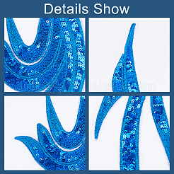 Flower Polyester Embroidery Sew on Appliques&nbsp;PATC-WH0012-05A