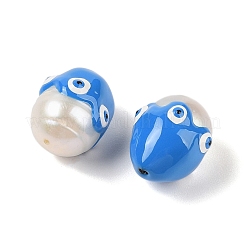 Natural Cultured Freshwater Pearl Enamel Beads&nbsp;PEAR-G014-05A
