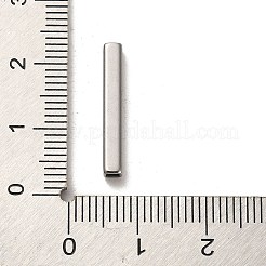 変色しない304ステンレススチールビーズ  長方形  ステンレス鋼色  20x3x3mm  穴：2x2mm&nbsp;STAS-Q316-05C-P