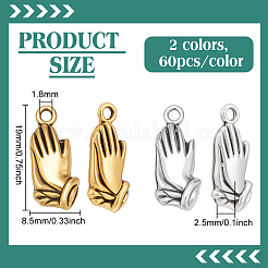 120Pcs 2 Colors Tibetan Style Alloy Pendants&nbsp;FIND-PH0029-05