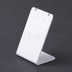 アクリルイヤリングスタンドディスプレイ  L字型  ホワイト  3.6x4.95x7cm&nbsp;X-EDIS-F005-03A