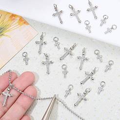 10Pcs Brass Micro Pave Cubic Zirconia Pendants&nbsp;ZIRC-SZ0005-70P
