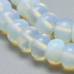 オパールビーズ連売り  ロンデル  8x4~5mm  穴：1mm  約80個/連  14.5~15インチ&nbsp;G-G793-19B-04