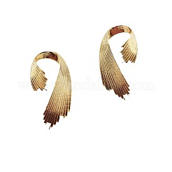 合金スタンドピアス  ナゲット  ゴールドカラー  45x23mm&nbsp;FS-WG9D3AD-01