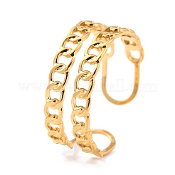 Ion Plating(IP) A304 Stainless Steel Finger Rings&nbsp;RJEW-L102-25G