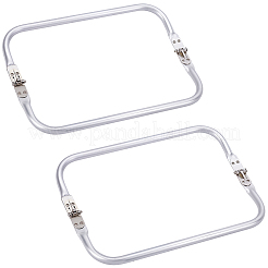 アルミ製バッグハンドル2個  バッグ交換用アクセサリー  銀  9.5x25x2cm&nbsp;FIND-BBC0004-96C