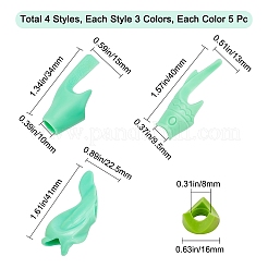 60Pcs 12 Style Polyethylene/Silicone Pencil Grips for Kids&nbsp;AJEW-GF0003-36