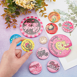 16 Pcs 16 Style Tinplate Badge Sets&nbsp;JEWB-GF0001-17