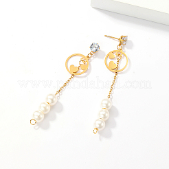 Sweet Tassel 201 Stainless Steel Stud Earrings&nbsp;SA4259-1
