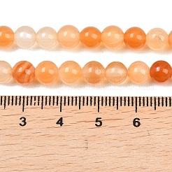 天然石カーネリアンビーズ連売り  ラウンド  グレードA  6mm  穴：1mm  約62個/連  14.5インチ&nbsp;G-N0006-6mm-17