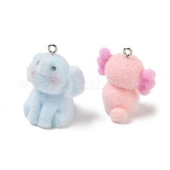 Flocky Opaque Resin Pendants&nbsp;RE-CBA098D-01P