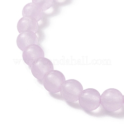 6.5MM Natural Dyed Malaysia Jade Round Beaded Stretch Bracelets for Women&nbsp;BJEW-JB12267-03