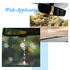 2Pcs 2 Styles Glass & Alloy Hanging Suncatchers&nbsp;AJEW-HS0001-35