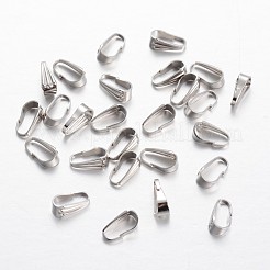 真鍮製バチカン  プラチナ  9x4x3.5mm  穴：3x8mm&nbsp;KK-F371-97P