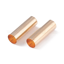 （訳あり商品）  真鍮製チューブビーズ  ライトゴールド  25x8mm  穴：7.4mm&nbsp;KK-XCP0001-56