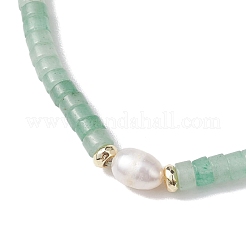 Natural Green Aventurine and Pearl Beads Btacelets&nbsp;BJEW-JB10681-05