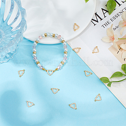 10Pcs Brass Micro Pave Clear Cubic Zirconia Links/Connectors&nbsp;KK-BBC0018-22