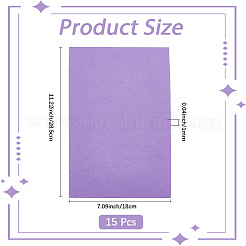 フェルト不織布15枚  DIYクラフト用品  長方形  プラム  285x180x1mm&nbsp;DIY-SP0003-93I