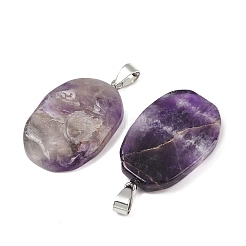Natural Amethyst Pendants&nbsp;G-C256-01E