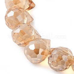 Electroplate Glass Beads Strands&nbsp;EGLA-D030-17I