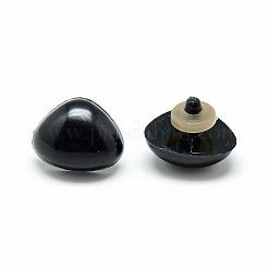 クラフト用品プラスチック人形の鼻パーツ  安全鼻  ブラック  9.5x11mm  ピン：3~6mm&nbsp;KY-R072-12A
