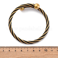 女性用304ステンレススチールトルクバングル  イオンプレーティング（ip）  ミックスカラー  5/8インチ（1.65cm）  内径：2-3/8x2-1/4インチ（5.9x5.8cm）&nbsp;BJEW-P310-19MC