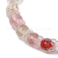 Gold Sand Lampwork Beads Strands&nbsp;LAMP-P069-02A-06