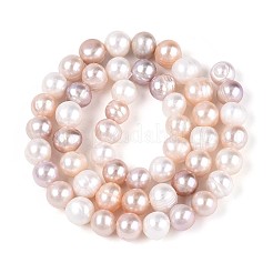天然養殖淡水パールビーズ連売り  ポテト  ミックスカラー  6~7mm  穴：0.4~0.5mm  約51~52個/連  13.78~13.98''（35~35.5センチメートル）&nbsp;PEAR-T006-26