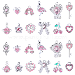 36Pcs 12 Styles Rack Plating Alloy Pendants&nbsp;FIND-SC0021-56