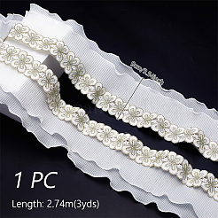 3Yards Polyester Lace Ribbon&nbsp;OCOR-GA0002-90B