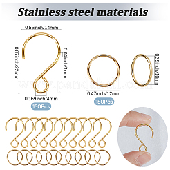 150Pcs Stainless Steel Hook&nbsp;DIY-SP0006-86G