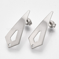 Non-Tarnish 201 Stainless Steel Stud Earring Findings&nbsp;STAS-S079-54B
