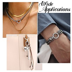 3Pcs 3 Styles 316 Stainless Steel Spring Gate Rings&nbsp;STAS-CJ0003-67