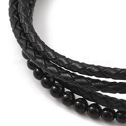 Braided Microfiber Leather Multi-strand Bracelets&nbsp;BJEW-B096-16A