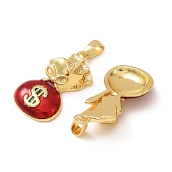 Brass Enamel Pendants&nbsp;KK-CBADD64-14G