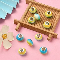 Glass European Beads&nbsp;GPDL-YW0001-02D