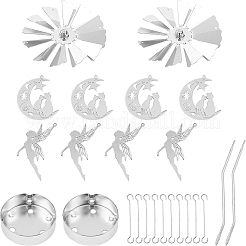 Iron Rotating Tealight Candle Holder&nbsp;AJEW-FG0001-19P