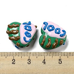 手描きのアクリルとエナメルビーズ  ハート  ラベンダーブラッシュ  15~18.5x19
~21x10~15mm  穴：2.2mm&nbsp;MACR-D031-06E