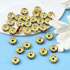 Brass Rhinestone Spacer Beads&nbsp;RB-A014-Z8mm-G