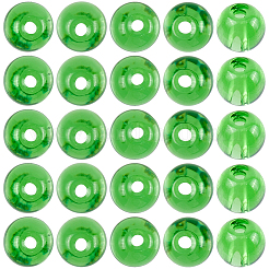 250個ガラス丸ビーズ  グリーン  6mm  穴：1mm&nbsp;GLAA-SP0001-49C