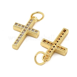 Brass Micro Pave Cubic Zirconia Pendants&nbsp;KK-C092-21B-G