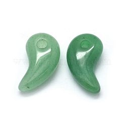 天然石グリーンアベンチュリンペンダント  勾玉  23x12~13x7~8mm  穴：3mm&nbsp;G-O175-33C